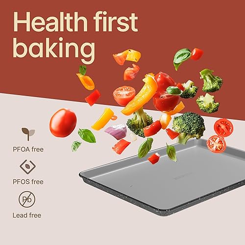Vista 24 de Bakken - Juego de 8 utensilios apilables para hornear, revestimiento antiadherente de cerámica, bandejas para hornear, varios moldes para hornear