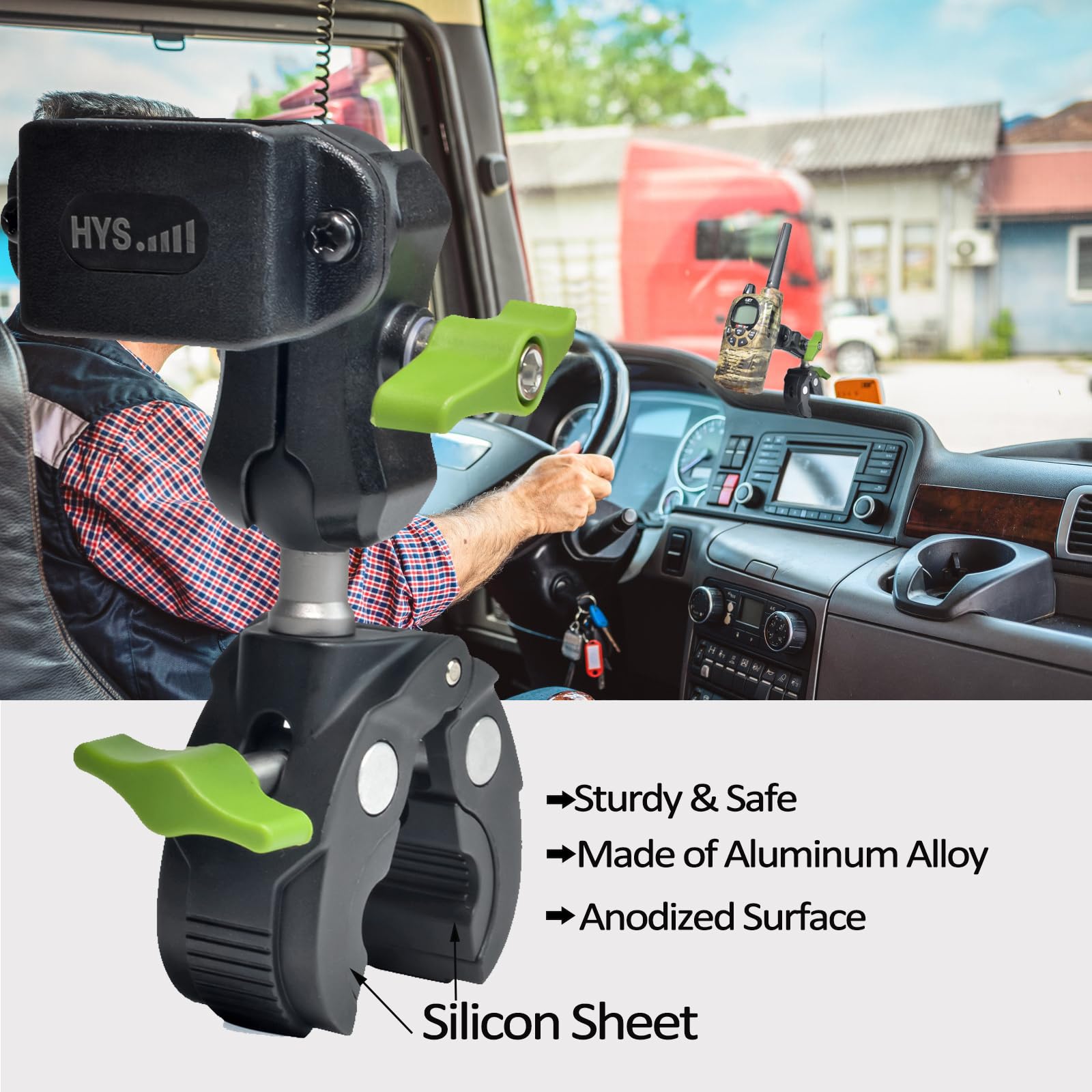 Supporto Regolabile Per Walkie Talkie HYS - Per Bici, Moto, Auto, Camion - Compatibile Con Motorola, Baofeng, Kenwood, Midland - Foto 6