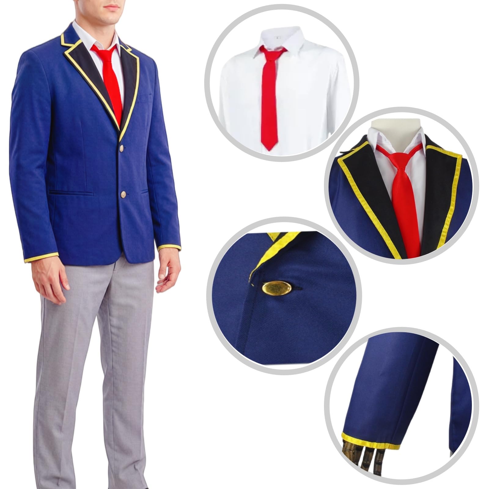 Halloween Kostüm für Erwachsene, Karneval Rollenspiel Cosplay Komplettset – Hoshino Aqua Stil
