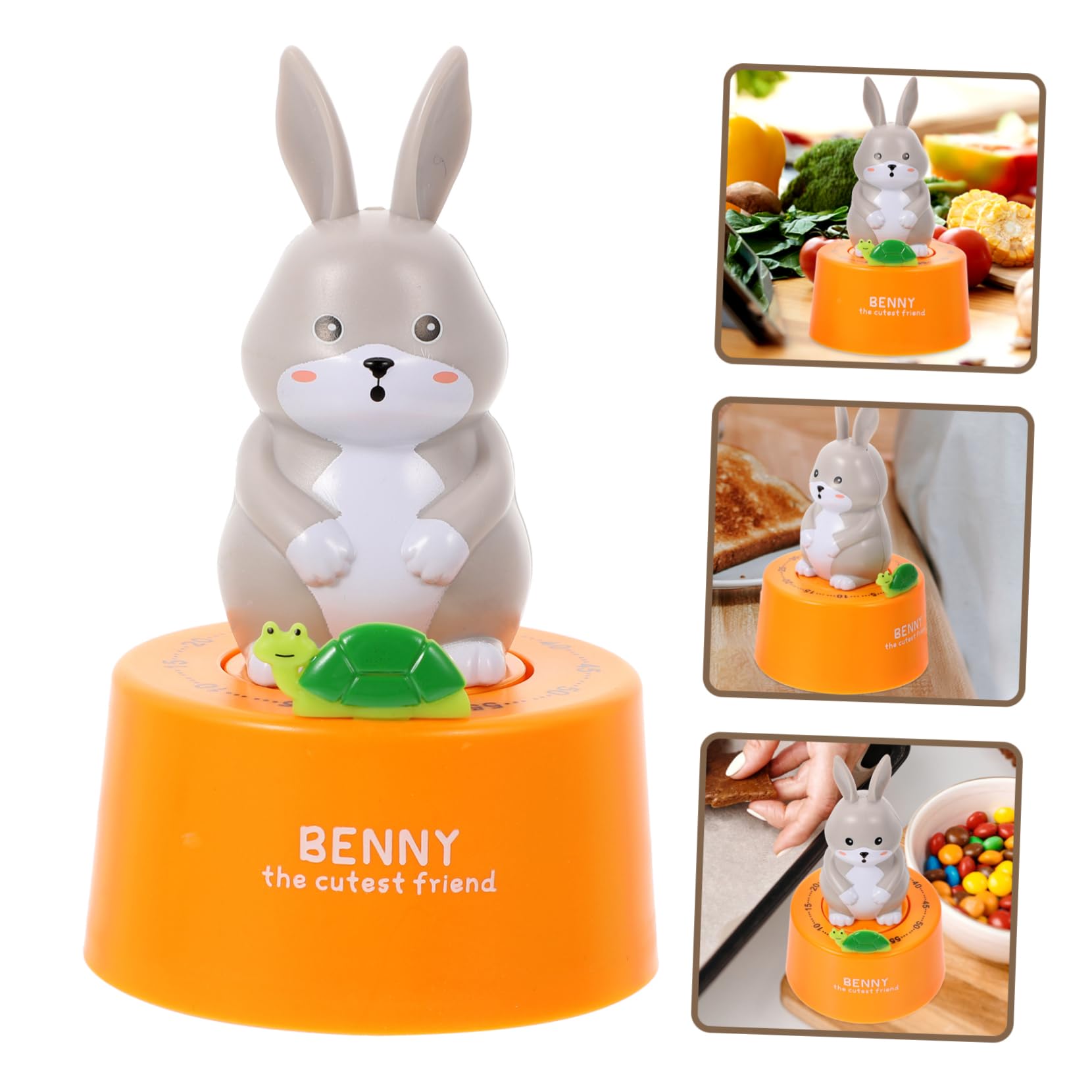 3 Piezas Temporizador de Cocina Kitchen Timer cronometros Deportivos temporizadores de Cocina para la Cocina cronómetro de Huevo temporizadores mecanicos para Cocina Eva Orange Amosfun