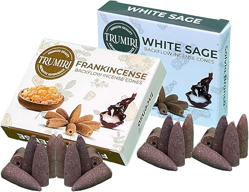 Vista 247 de Paquete combinado de conos de incienso de reflujo – 10 opio + 10 conos de incienso perfumados de cannabis