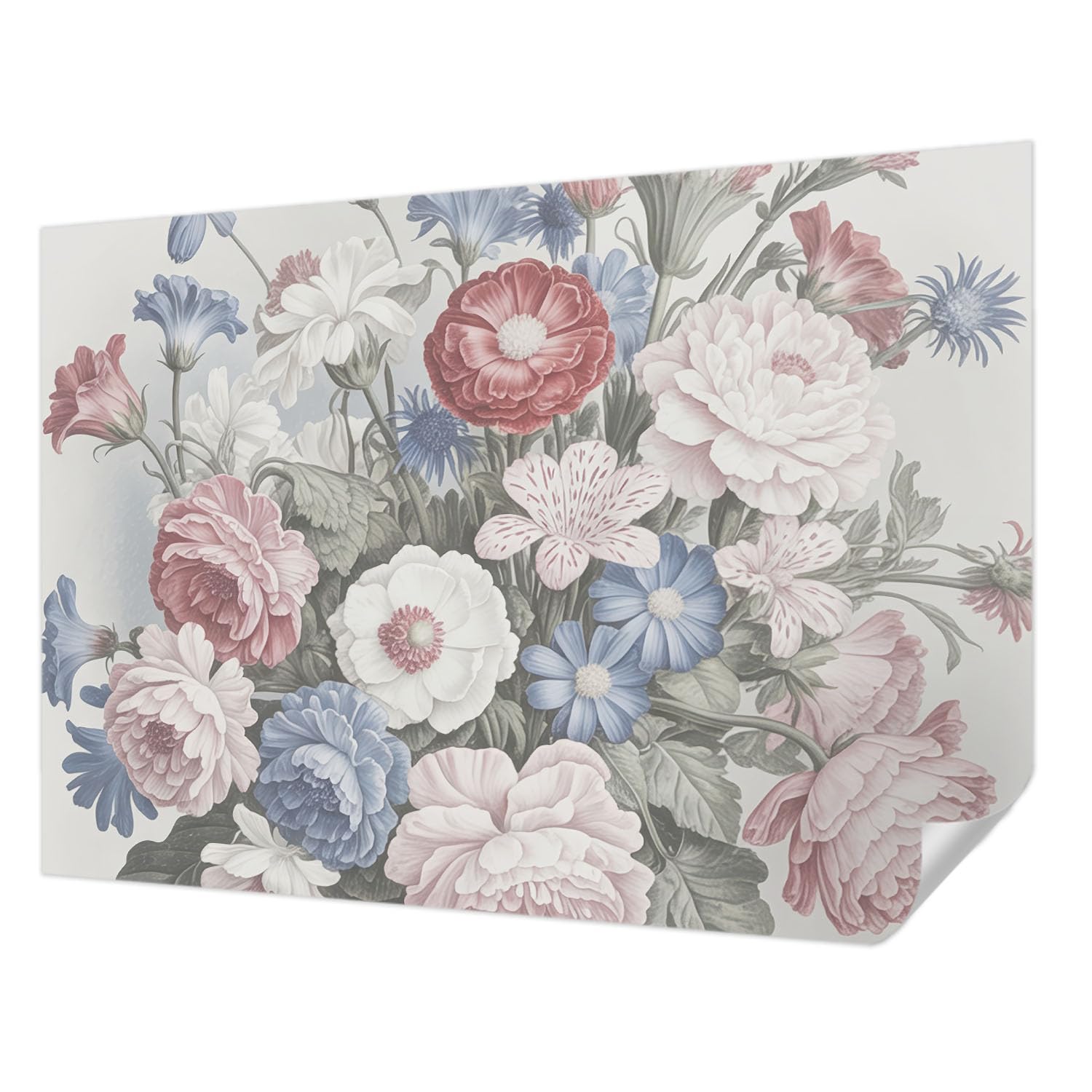 Revêtement mural haute qualité Tulup 208x146 cm bouquet coloré résistant aux taches