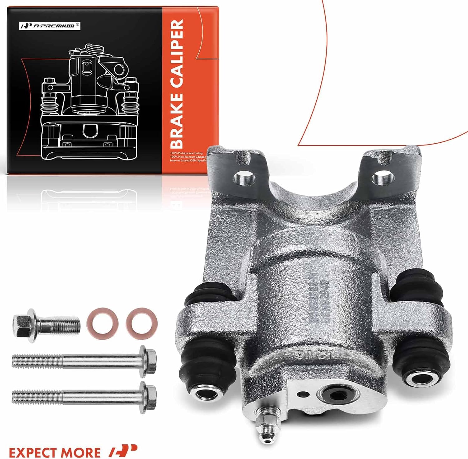 A-Premium Disc Brake Caliper Without Bracket Assembly Compatible with Select Nissan and Infiniti Models - Armada 2005-2015, Pathfinder 2004, Titan 2004-2015, QX56 2004-2010, 5.6L - Rear Passenger