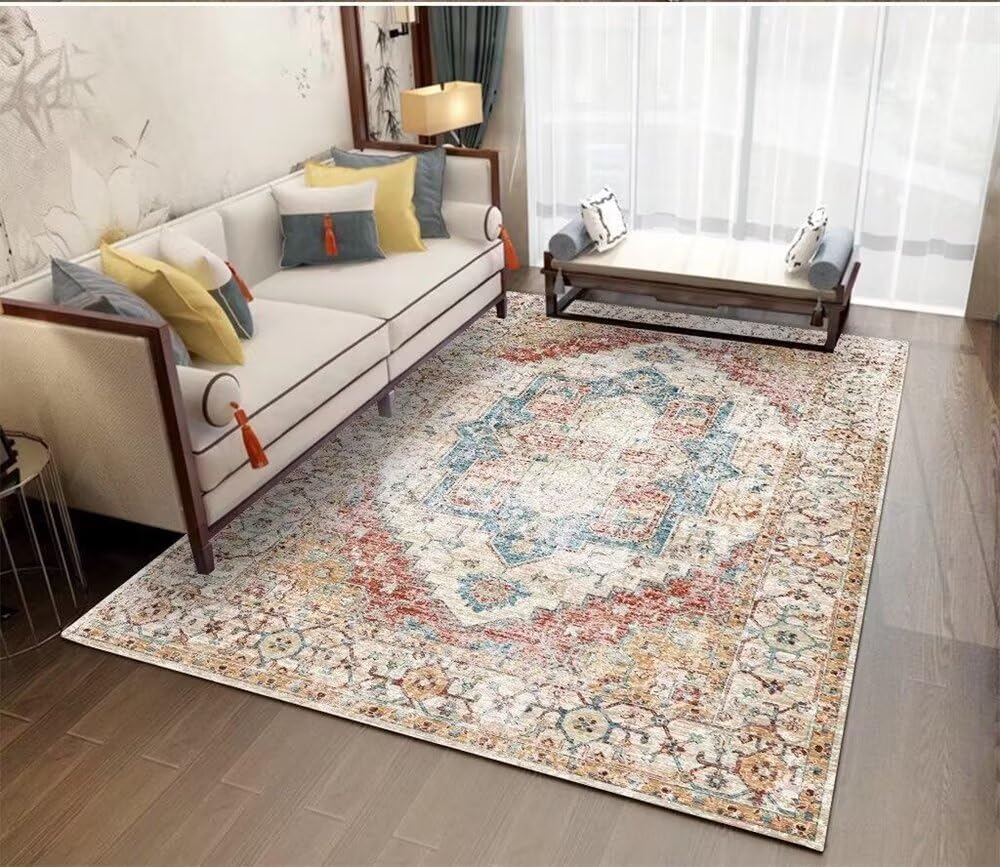Tapis fille déco chambre aux motifs de fleurs pour un nid douillet