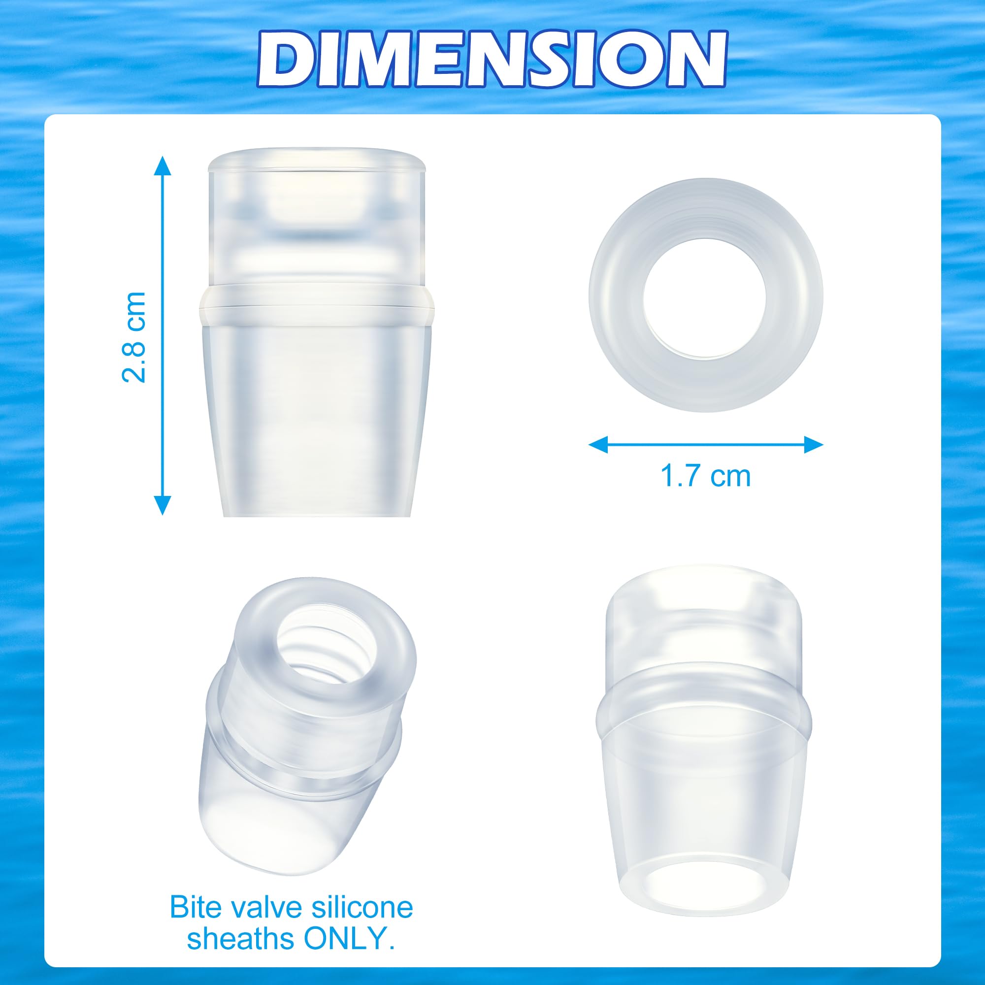 Enhon 5 Packs Bite Valve Replacement Sheath for Water Bladder, Compatible with Osprey Packs Hydraulics Reservoirs, Hydration Pack Bite Valve Silicone Nozzle Mouthpiece Replacement