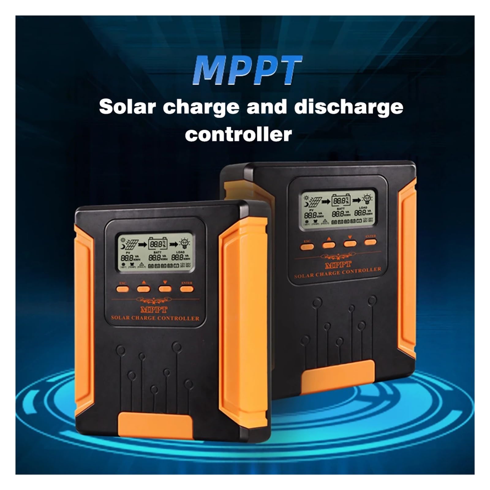 Kontroler ładowania słonecznego, Mppt 40A 50A 60A 190VDC regulator ładowania słonecznego 12v 24v 36 48v automatyczny przełącznik regulatora panelu słonecznego(Color:40A)