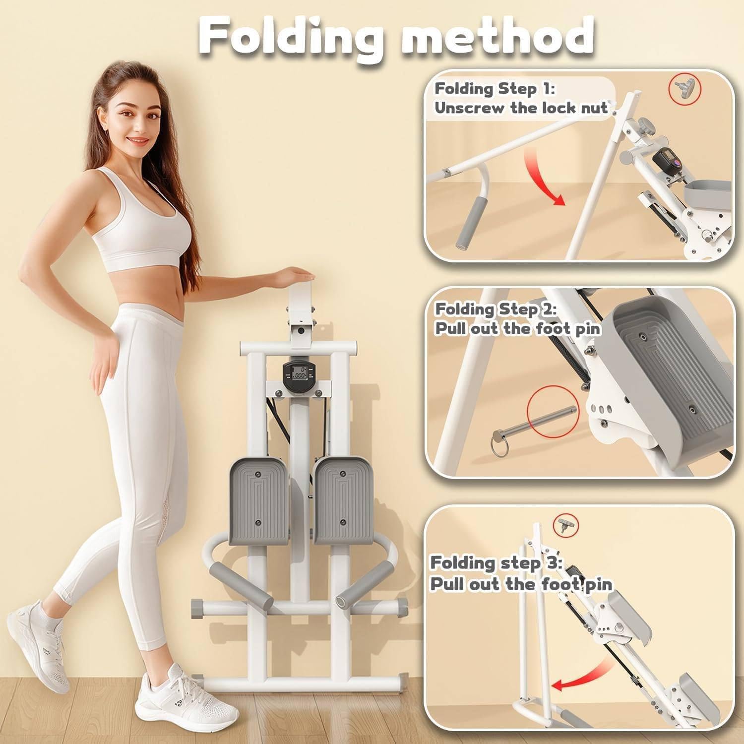 Pionowa maszyna do ćwiczeń cardio z regulowanymi funkcjami do domowego fitnessu i treningu całego ciała