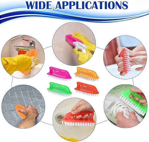 Miniatura 5 de Paquete de 24 cepillos de limpieza para limpieza de comodidad, cerdas rígidas de limpieza, cepillos de limpieza para el hogar, cepillos de limpieza