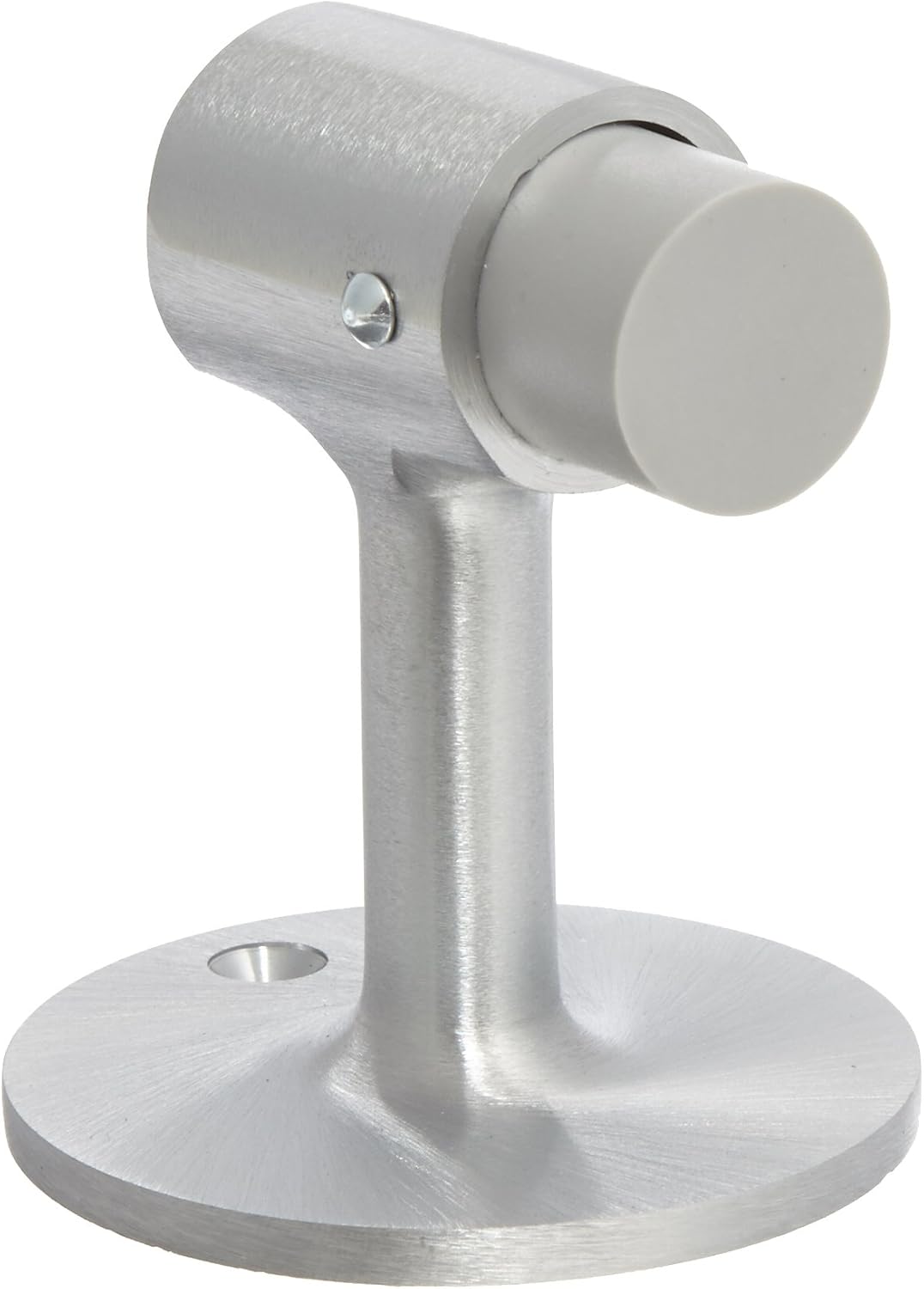 Rockwood 471.26D Brass Door Stop, #8 x 3/4" OH SMS Fastener with Plastic Anchor, 2-1/2" Base Diameter x 3" Height, Satin Chrome Plated Finish