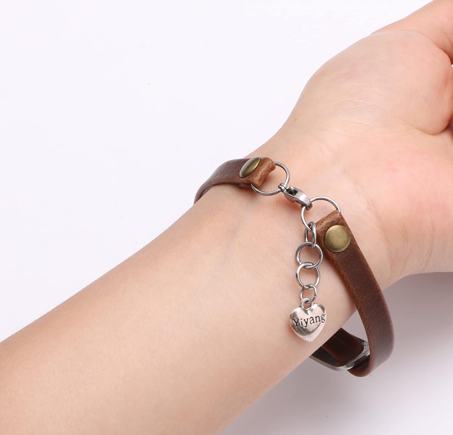 Yiyang Christian Gifts Leather Bracelet for Women Inspirational Faith Bible Verse Religious Jewelry Christmas Birthday Baptism Gift for Women - Image 5