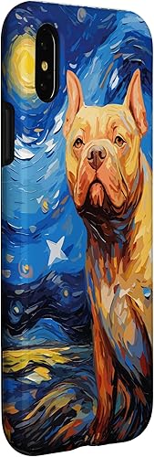 Miniatura 9 de Funda para iPhone 13 Pro Max American Bully Starry Night para perro, mamá, perro, papá