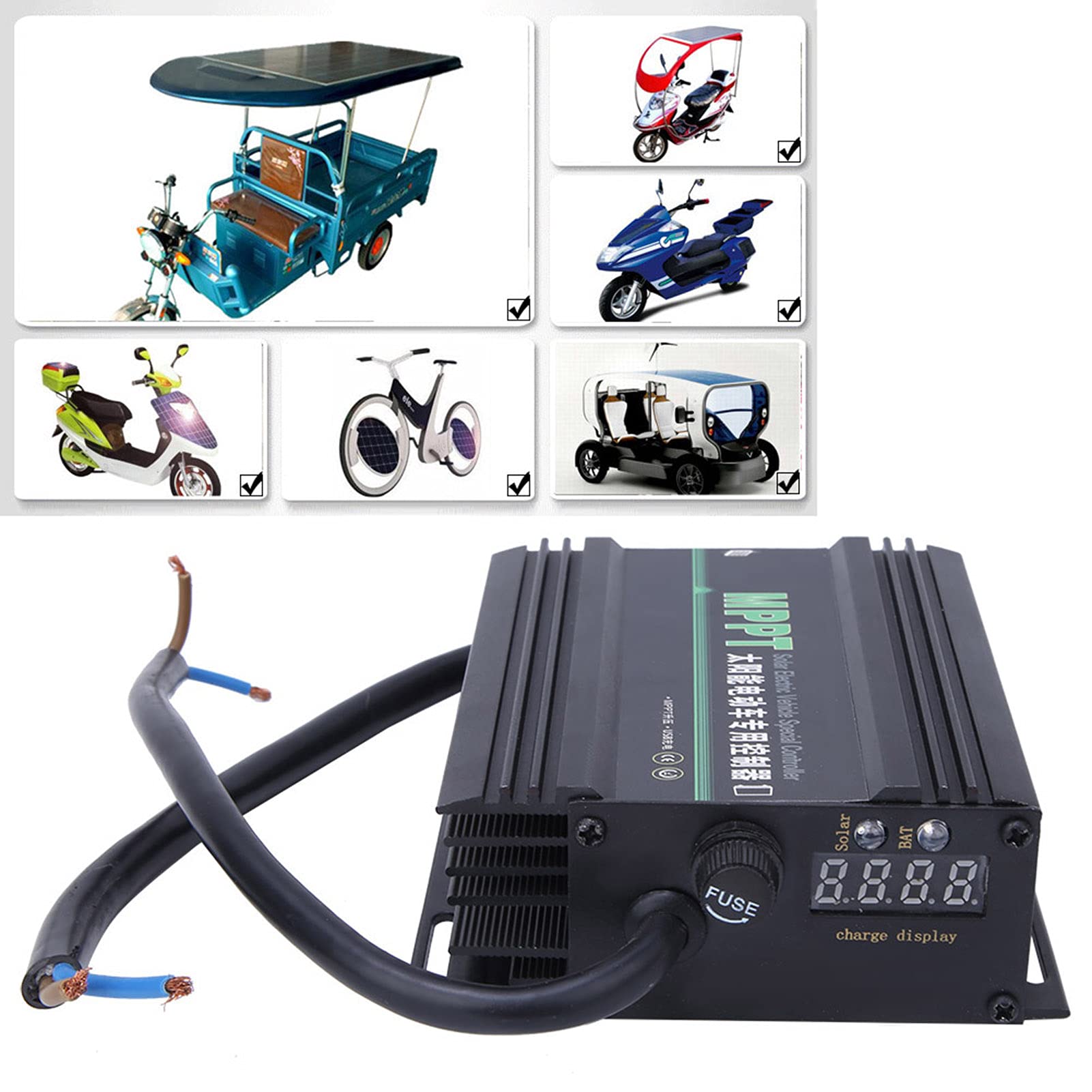 Syrisora Controlador de Carga Solar 48V 60V 72V Regulador de Batería