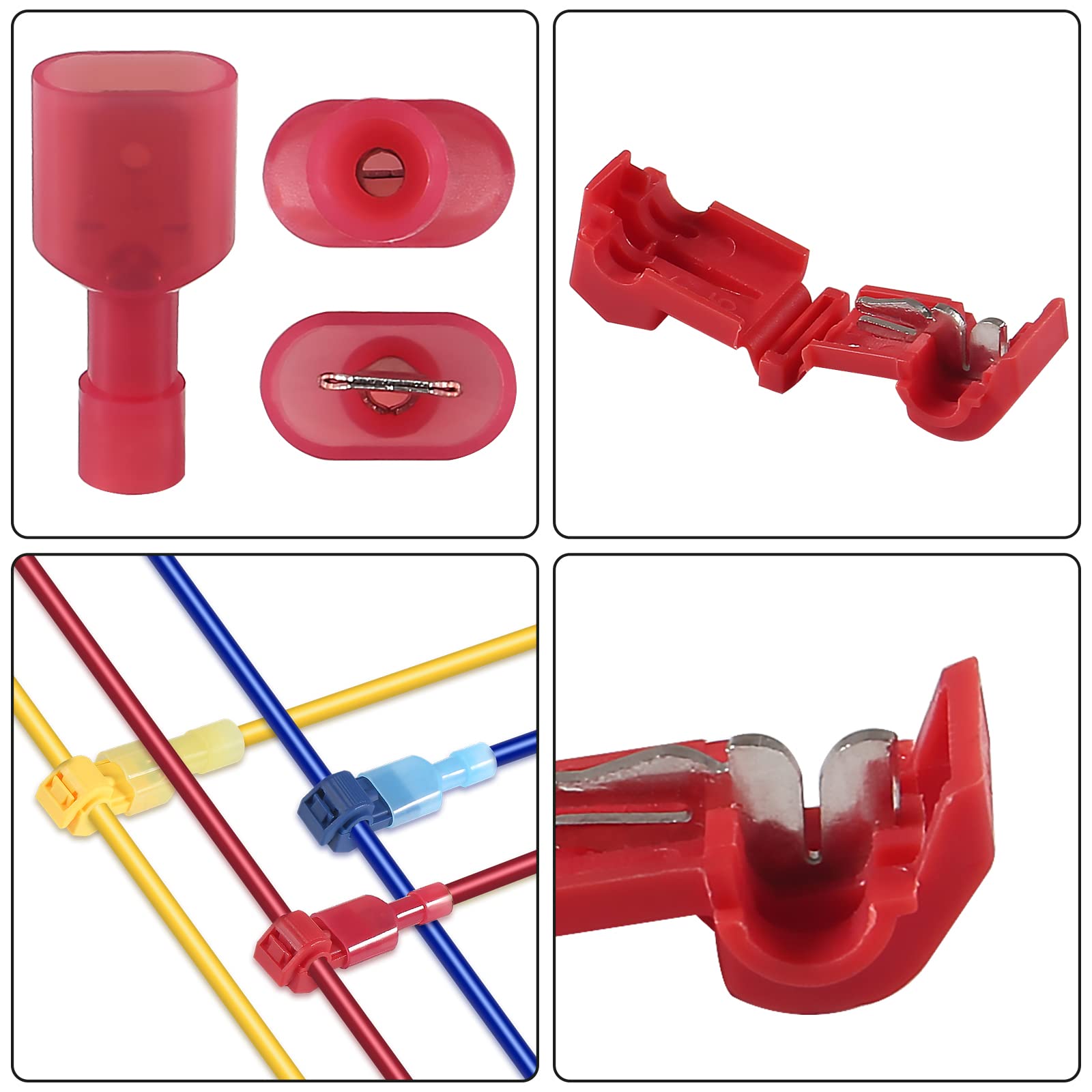 E-INFINITY 100 Pcs Pack Of Blue Scotch Lock Crimp Terminals Electrical - Foto 8