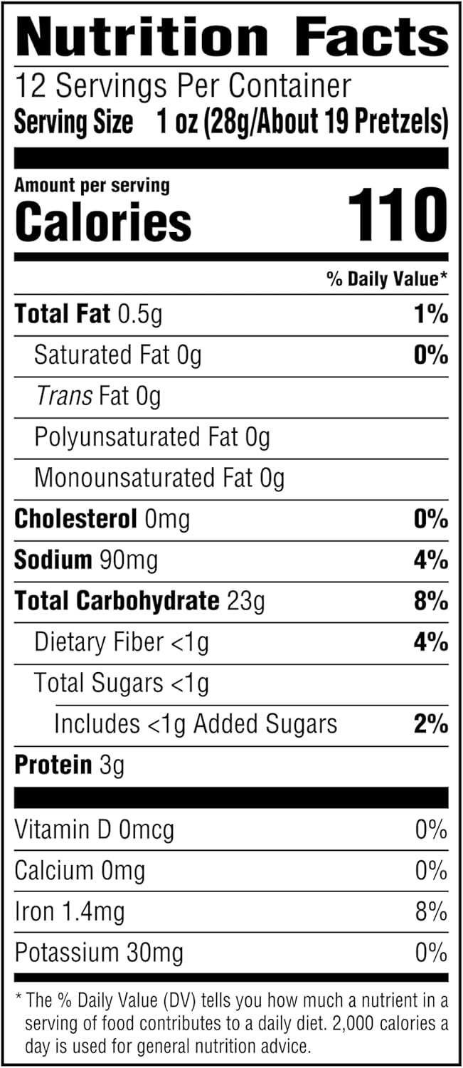 , Unsalted Mini Pretzels, Bag
