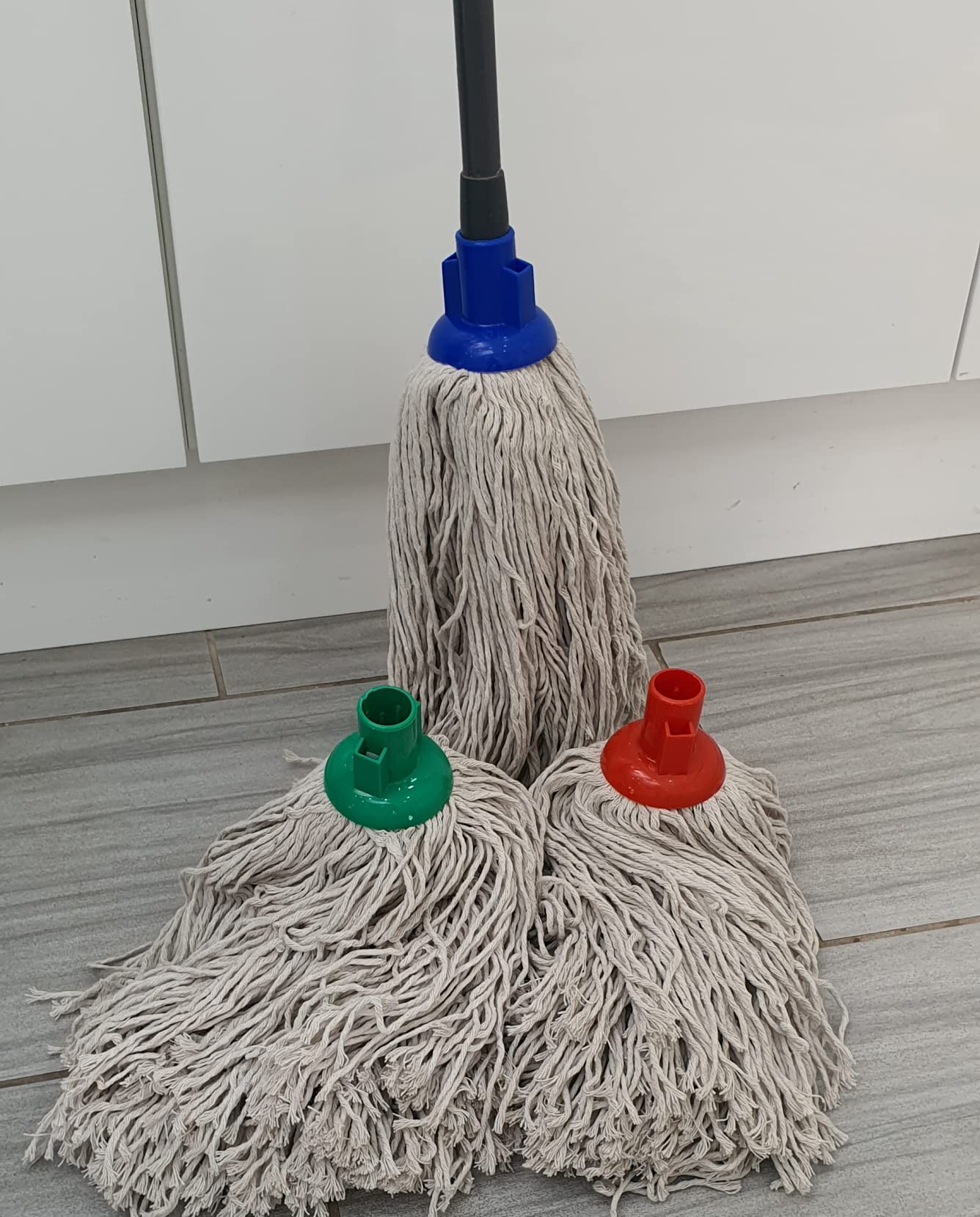 Socket Push 6 piezas paquete de plástico twINE cabeza de mopa Jumbo grande absorbente de hilo para uso diario en el hogar/trabajo, 350 g, extragrande)