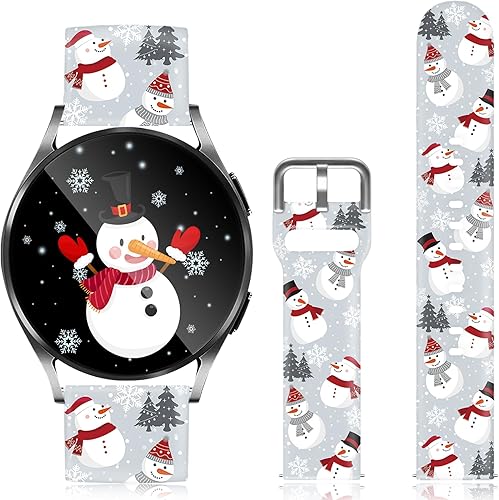 Correa de reloj de Navidad de 0.78 pulgadas compatible con Samsung Galaxy 655 Pro44 Classic3 (1.614 pulgadas)Active 1 y 2, tamaños de 1.575