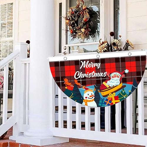 Miniatura 4 de FQQWEE 6 banderas de Navidad con diseño de búfalo de Navidad de 35 x 18 pulgadas, banderas colgantes con ojales para exteriores, bandera de medio