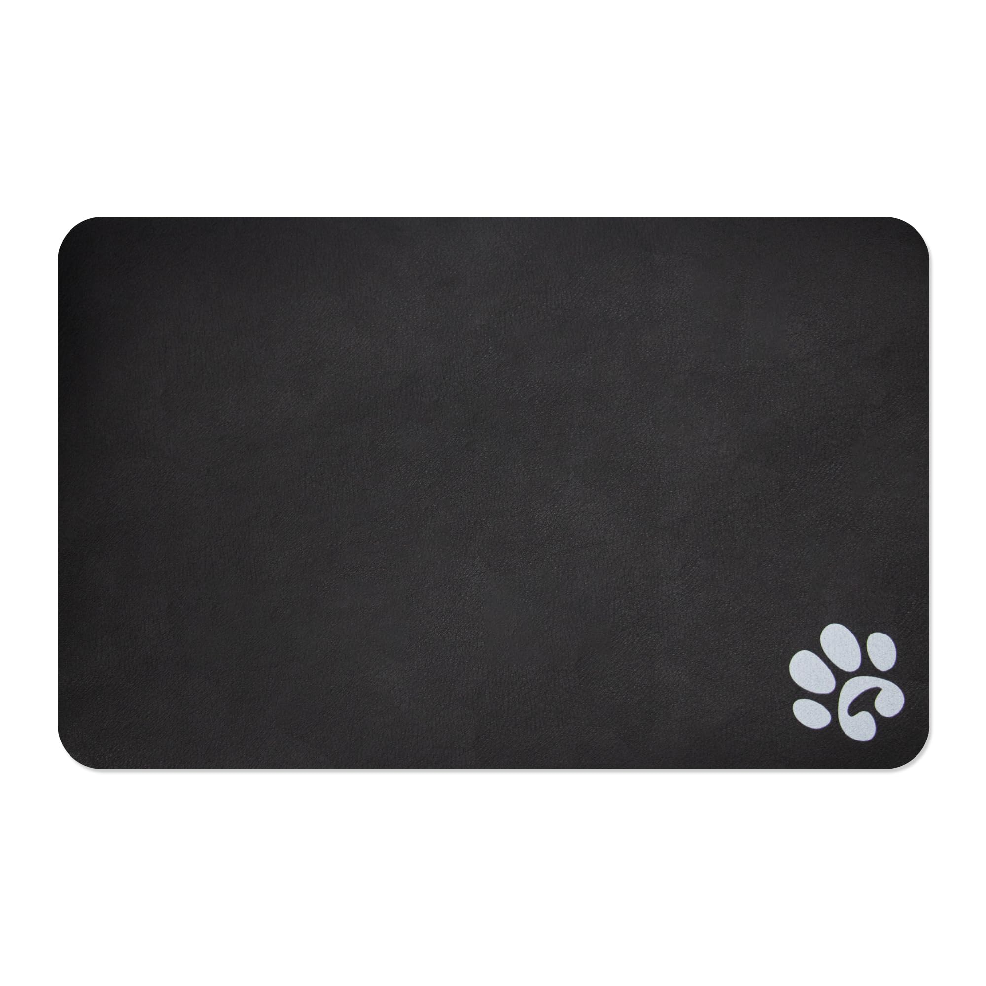 YCT Pet Feeding Mat Diatomaceous Earth Leather Mat, Non-Slip No-Rinse Cat and Dog Mat Super Absorbent and Stain Free, Resting and Sleeping Mat, with Footprints Logo，18.1 x 11.8 inches, Black (B0CBBTV5F3) Amazon Price History, Amazon Price Tracker
