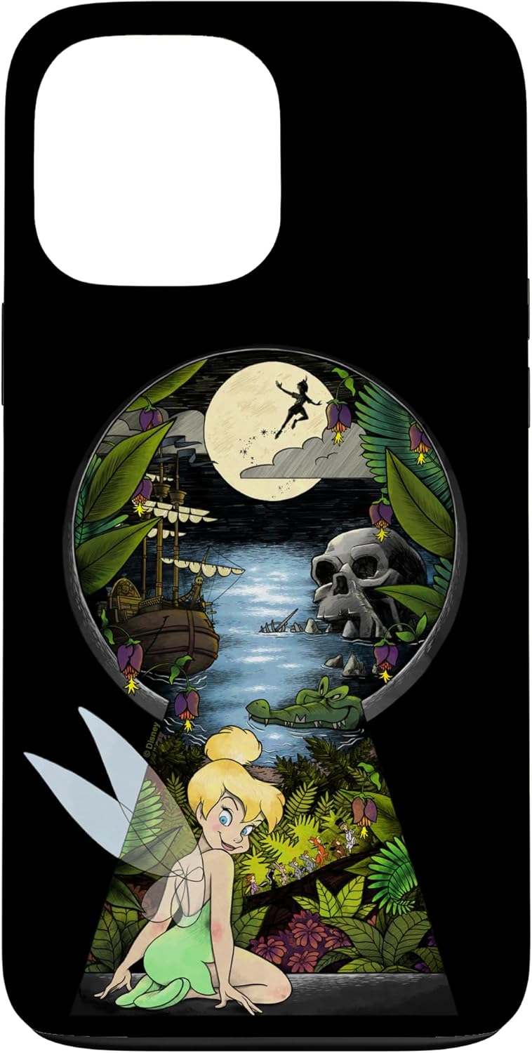 Disney Peter Pan Tinker Bell Keyhole Night Landscape Case for iPhone 13 Pro Max