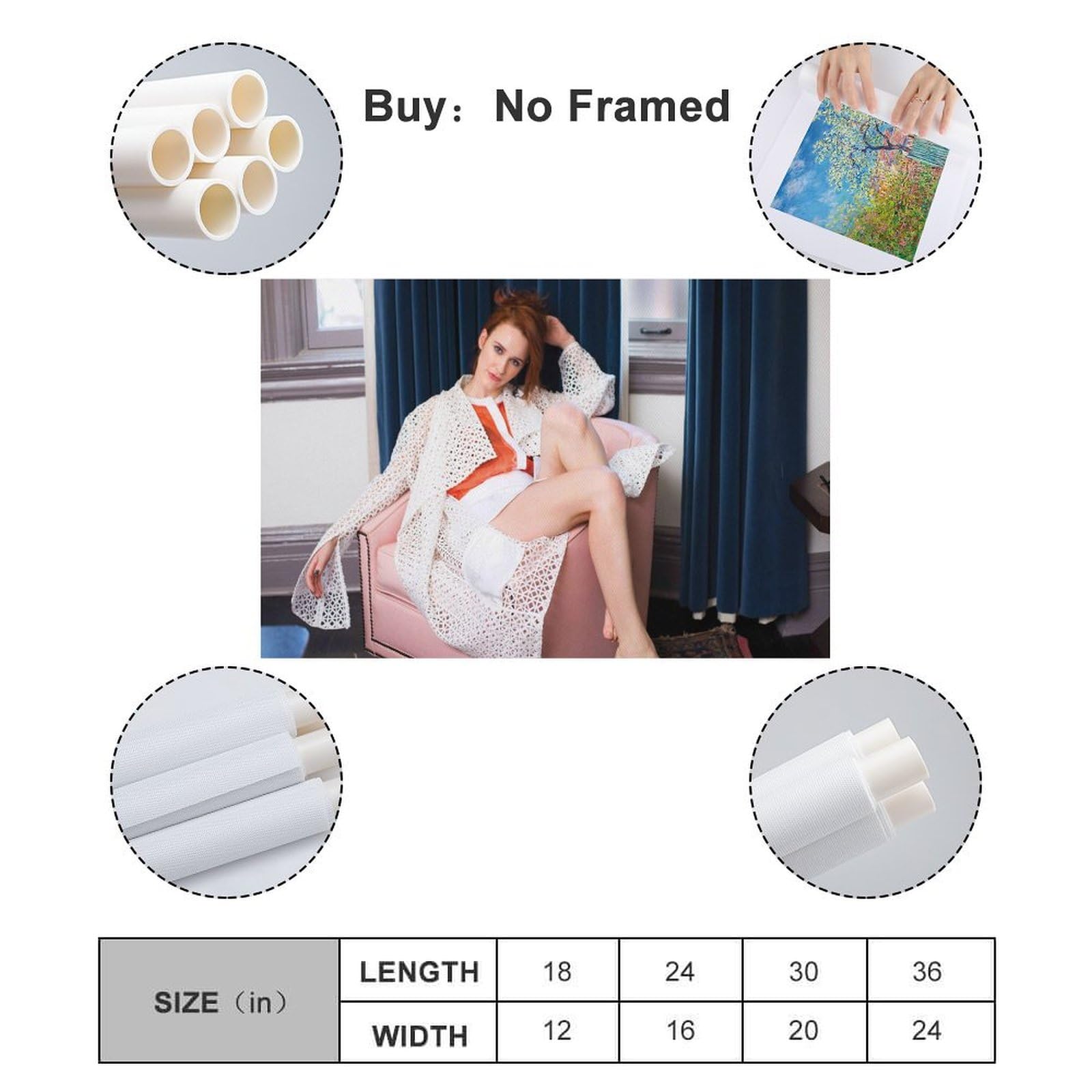 Amazon.co.jp: レイチェル・ブロズナハン 女優ポスター 1 キャンバス