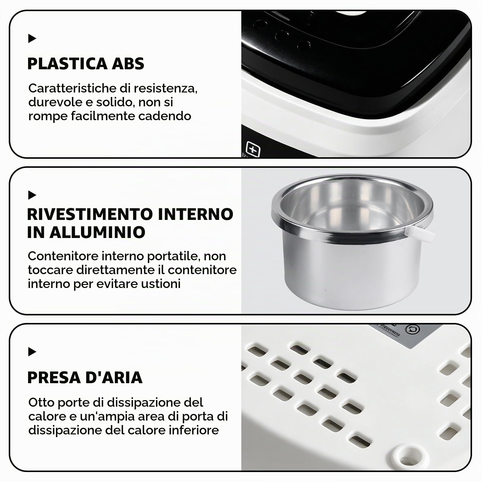 Scaldacera, 500 ml, macchina per la fusione della cera, 100 W, regolazione automatica della temperatura, cera calda per la depilazione, colore bianco, per uso domestico