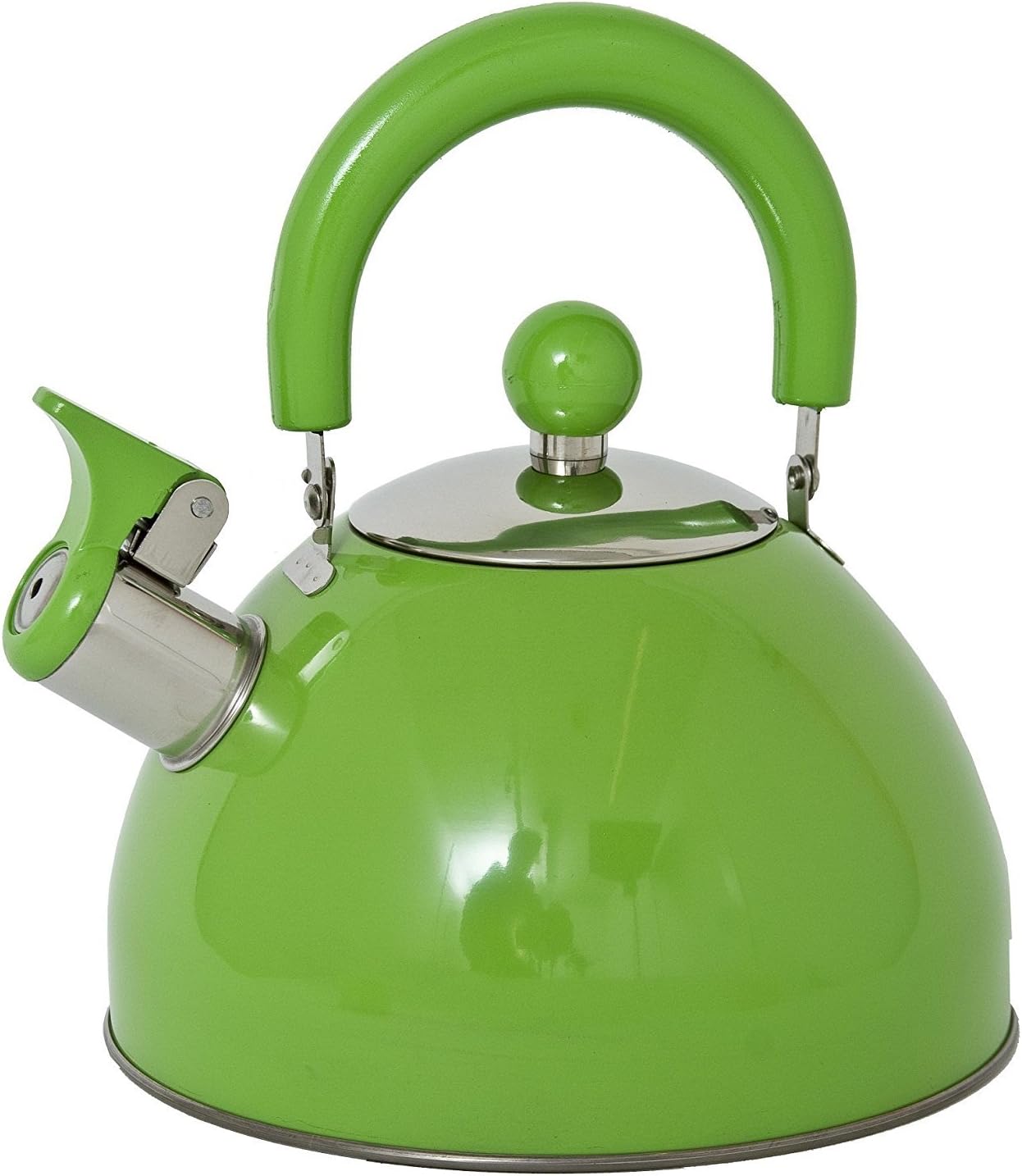 Lifetime Cooking Retro Style 2.5L Whistling Kettle Stainless Steel Green