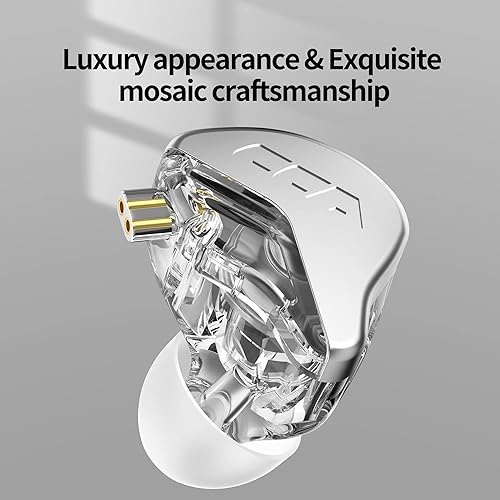 Miniatura 4 de CCA CRA in Ear Monitor Headphones, Ultra-Thin Diaphragm Dynamic Driver IEM Earphones, Clear Sound & Deep Bass, Wired Gaming Earbuds with Tangle-Free