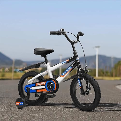 Miniatura 7 de Bicicleta infantil de 121416 pulgadas para niños pequeños de 3 a 8 años, neumáticos antideslizantes seguros, ruedas de entrenamiento extraíbles,