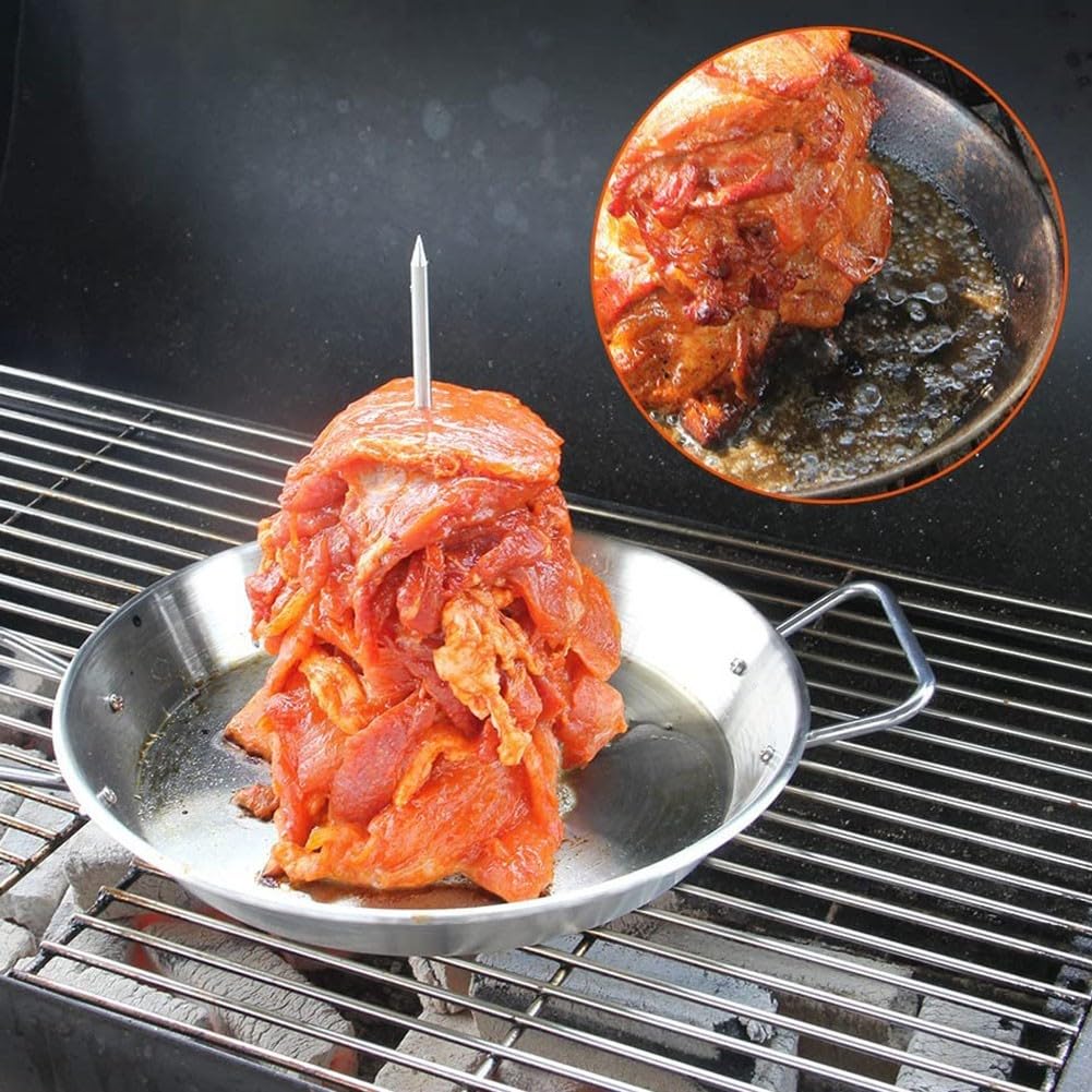 Pionowy stojak na szpikulec ze stali nierdzewnej, brazylijski stojak do grillowania kurczaka, ryb, kiełbasy, steków, idealny stojak do grillowania na świeżym powietrzu