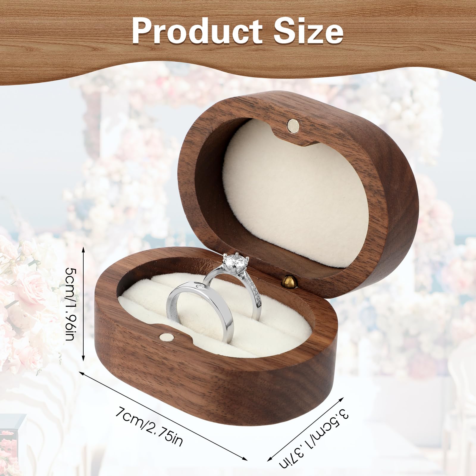 Scatola per fedi nuziali personalizzata scatola per anelli in legno incisa supporto per fedi nuziali personalizzato porta anelli rustici decorazioni per matrimoni personalizzate  15