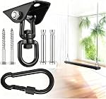 2 Pack Hammock Hanging Kit,Hanging Chair 360°Rotating 1200 lb Capacity Hammock Hooks Heavy Duty,Ideal for Hammock, Swing Chair, Yoga, Sandbag, and More