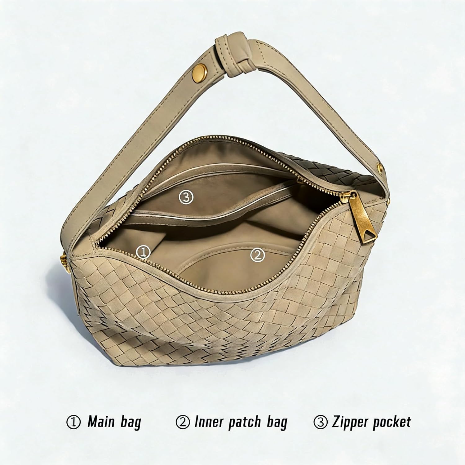 SKYK Suede Hobo Bags for Women Trendy Underarm Shoulder Purse Woven Crescent Crossbody Bag Slouchy Satchel Handbag (Pine Tea)