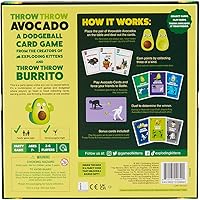 Vista 3 de Throw Throw Avocado por Exploding Kittens - Una secuela del juego de cartas Dodgeball y set de expansión - Juegos de fiesta para toda la familia