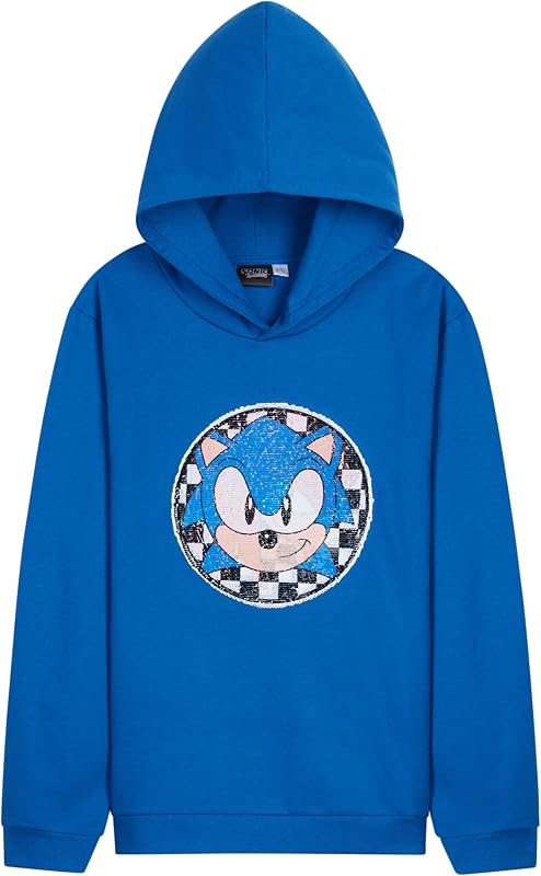 Get Trend SONIC THE HEDGEHOG Hoodie for Boys Teens Shadow Knuckles Tails Warm Hooded Sweatshirt Casual Pullover