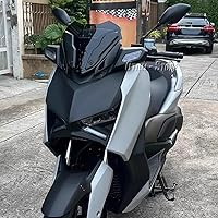 Vista 5 de Parabrisas de motocicleta carenado deflector deflectores de viento para Yamaha XMAX300 Xmax 300 X-MAX300 X-MAX 300 2023 (negro)