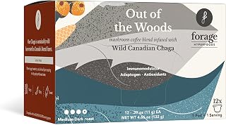 Forage Hyperfoods - Out of the Woods, Mushroom Coffee Blend with Wild Canadian Chaga Mushrooms (Keurig)