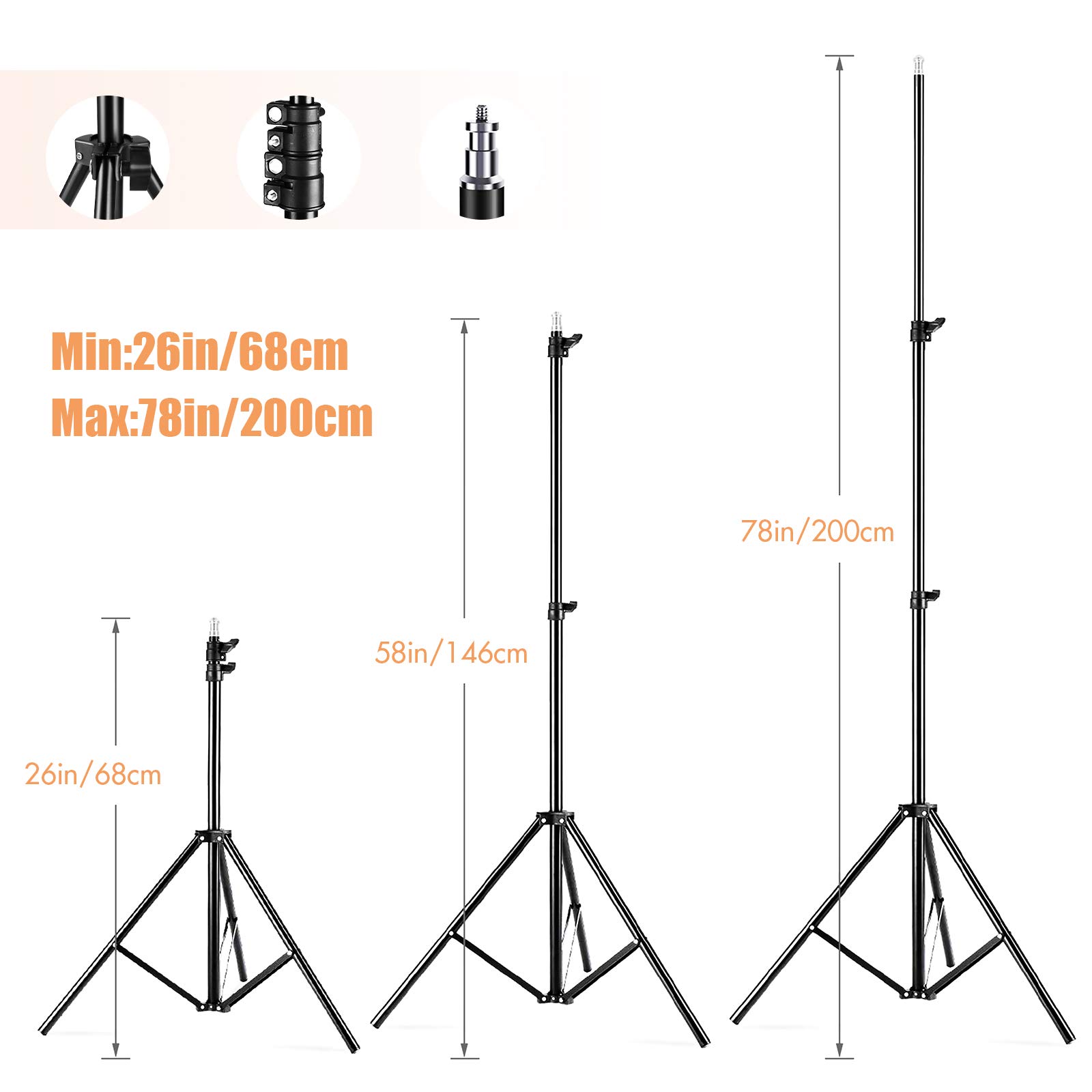 Andoer Softbox zestaw do studia fotograficznego, 2 x 50 x 70 cm, softbox LED, zestaw 2 lamp studyjnych 150 W, 2 piloty, 2 x statyw świetlny 2 m, torba do przenoszenia portretów, fotografii produktów, modne zdjęcia