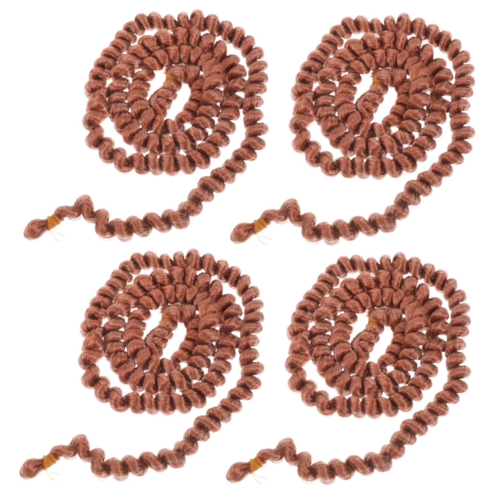 VILLCASE Quality Plastic Doll Wigs 4pcs Lifelike Simulated Hair Wigs for Doll DIY Craft