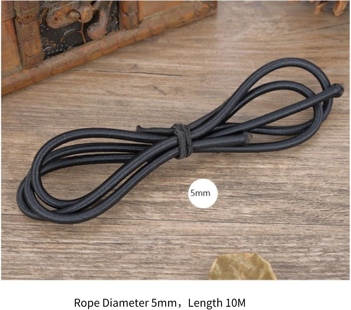 Walfront Bungee Shock Cords 5mm/10M Elastic Stretch Nylon Cord Kayak Stretch String Rope Down Kayak String Tie for DIY Craft Making Replacement Repair Outdoors