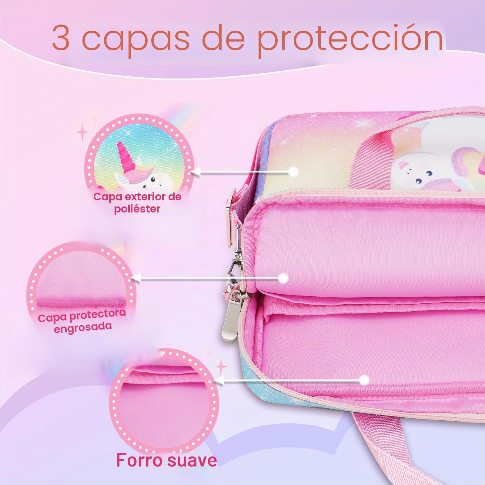 TiMOVO Funda para Tableta 12,5 Pulgadas, Bolsa Protectora para Tablet para Infantil, Funda para Tableta con Bandolera, Bolsa para Tableta Portátil para Fire Tablet, Kindle, iPad