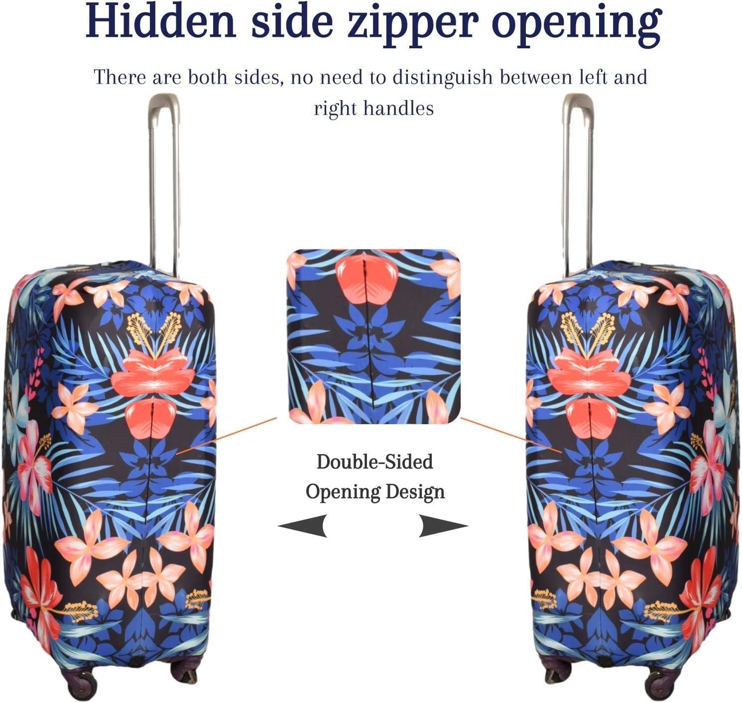 Suitcase Cover, Carry on Luggage Cover Protector - Travel Elastic Spandex Luggage Covers Fits 29 30 Inch Flower