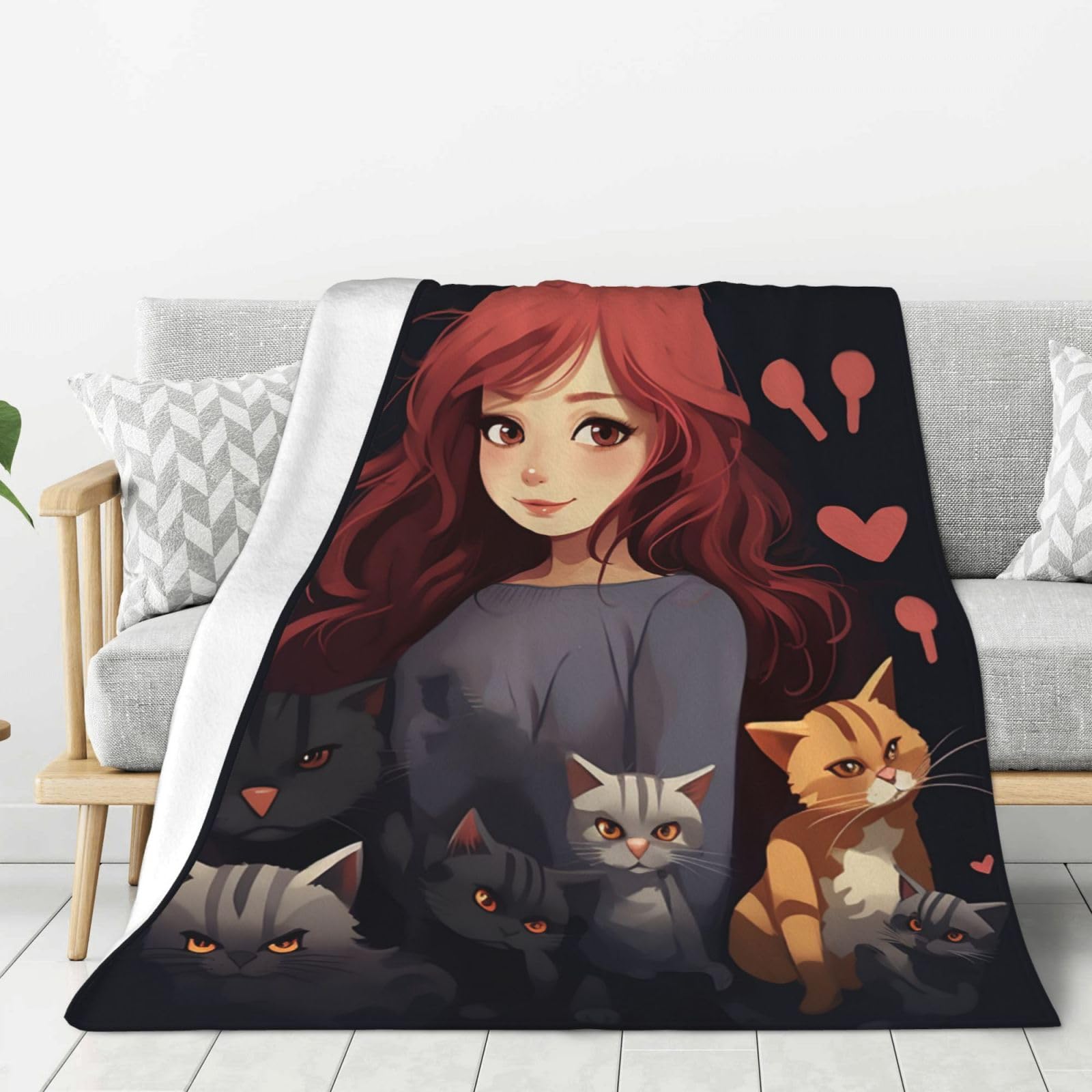 Couverture flanelle 203x152 cm pour des soirées cocooning chaleureuses sur votre canapé