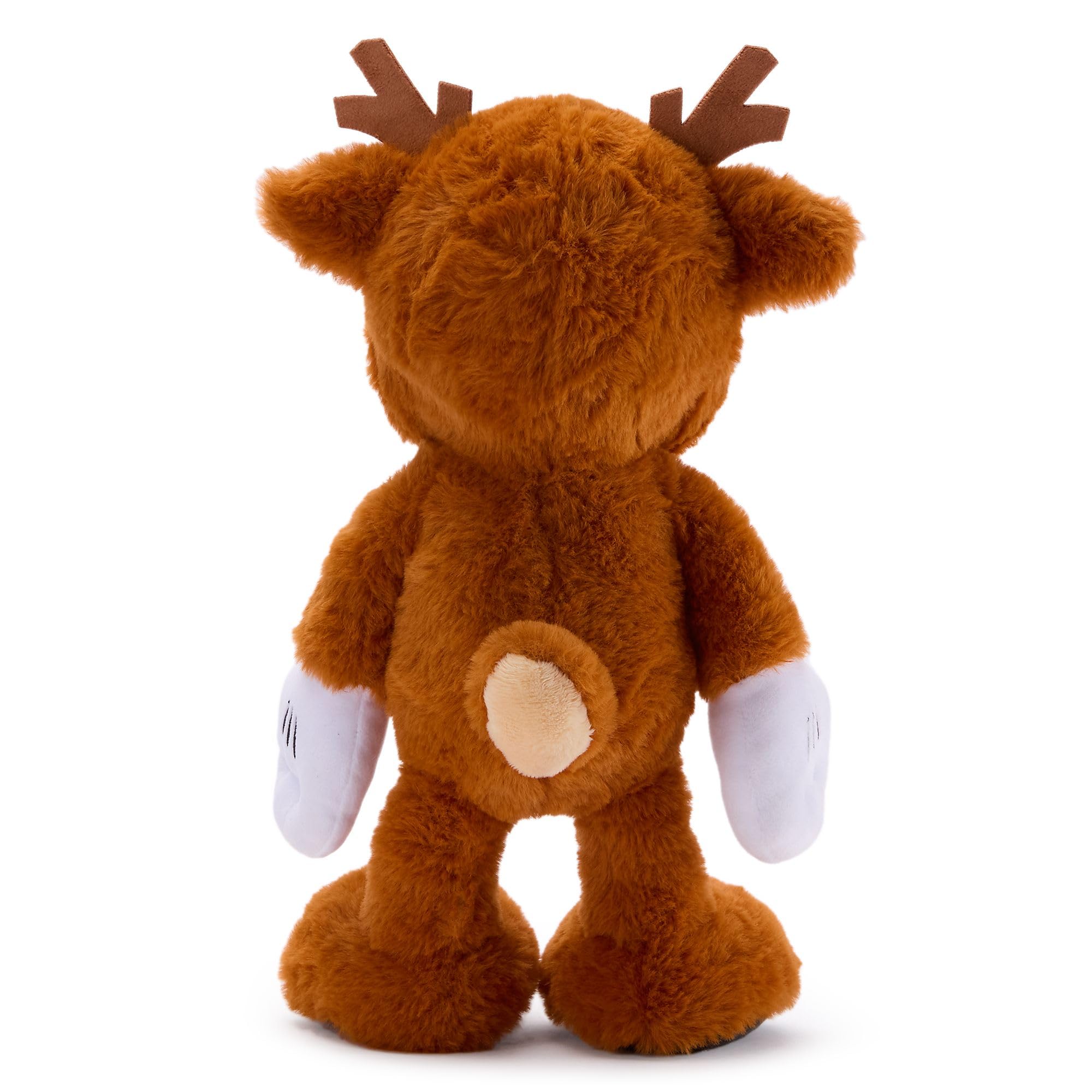 Disney Store Official Peluche Medio di Topolino in Versione Renna, con Costume Natalizio, Perfetto Come Decorazione Natalizia, Come Regalo o per Collezionisti, 34 cm