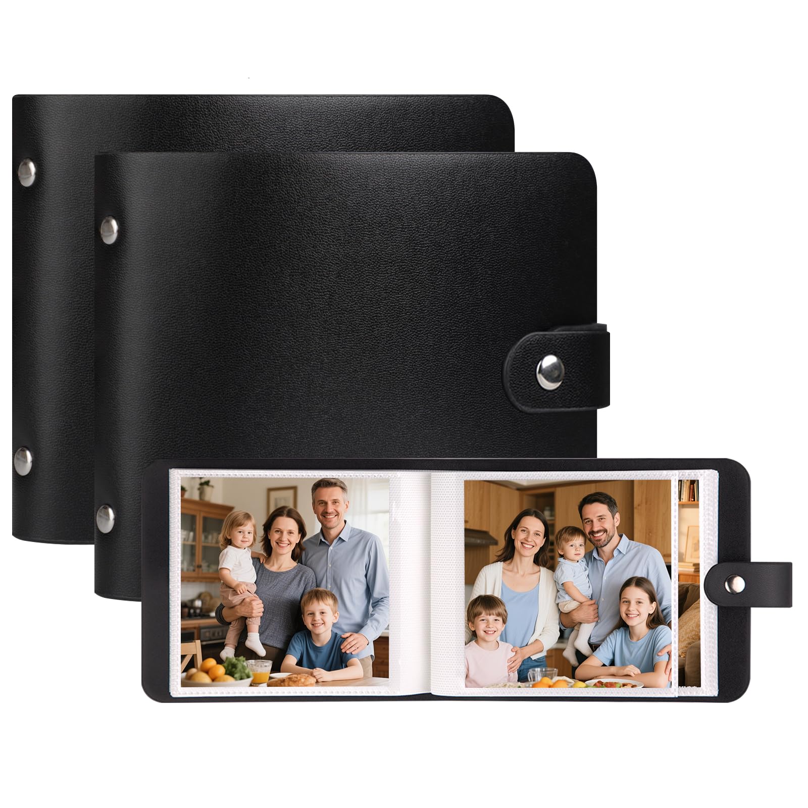 Amazon.com: 2 Pack Small Photo Album 4x4 Hold 64 Photo Leather