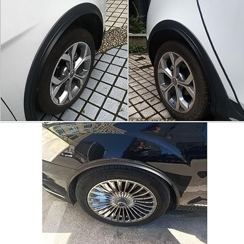 Miniatura 5 de Guardabarros universales, 9.85 pies x 2 piezas, ajuste de arco de rueda de coche, extensión universal de la defensa de la rueda del coche, bengalas