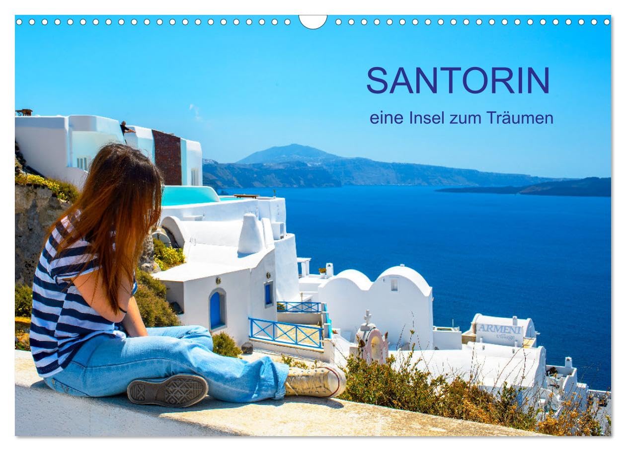 Santorini - an island to dream of UK-Version (Wall Calendar 2026 DIN A3 Landscape), CALVENDO 12 Month Wall Calendar — image 1