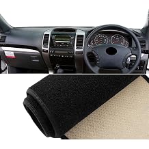 Dash Board Cover Mat For Toyota For Land For Cruiser For Prado 120 J120 2003-2006 2007 2008 2009 Car Dashboard Cover Avoid Light Pad Anti-UV Car Dashboard Cover MatA RHD Black Side