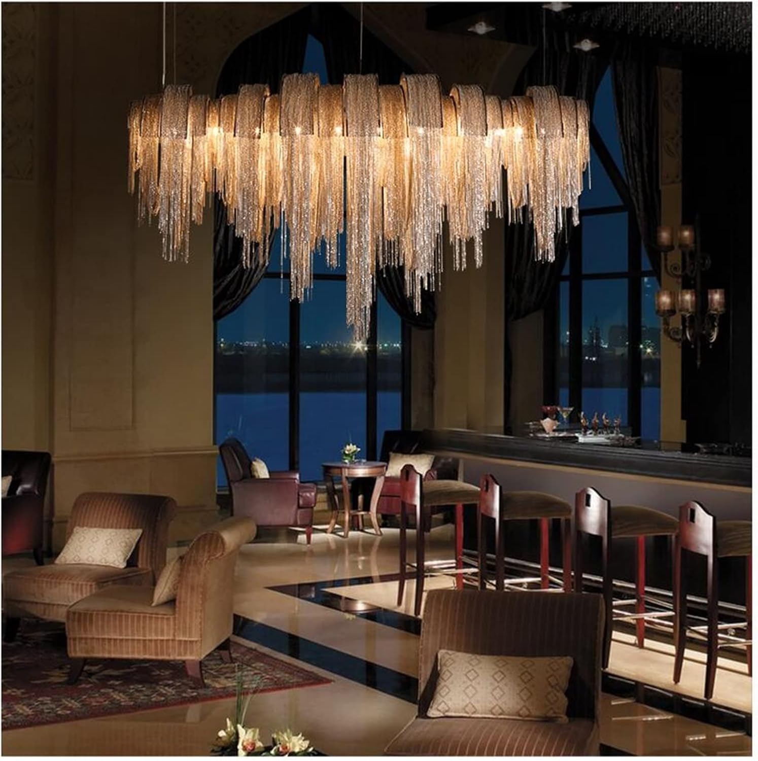 ZXDTVFGN ヴィンテージ クリスタル LED アルミニウム器具