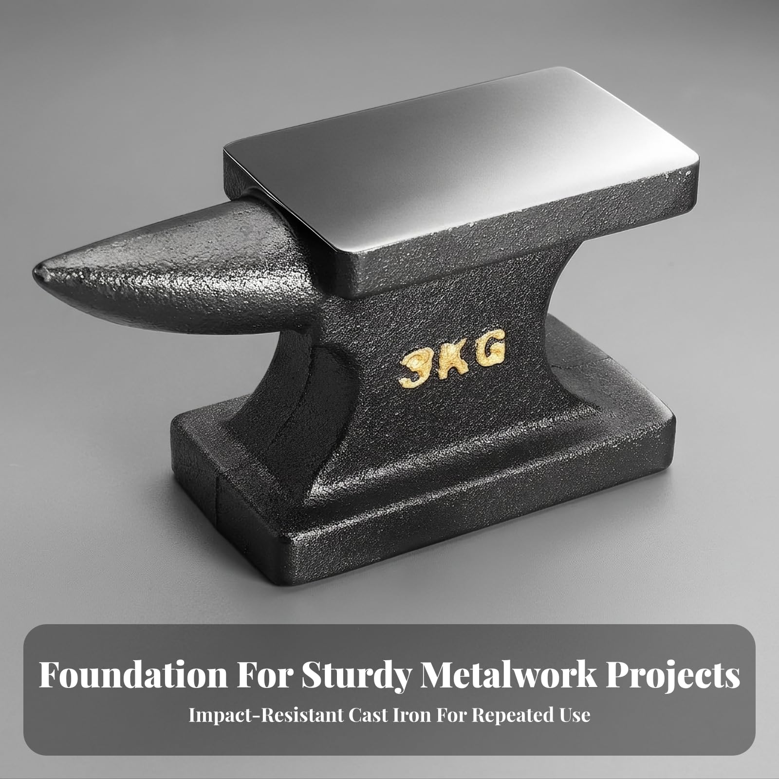 Stabil Schmiede | rostbeständige Oberfläche, schwer, Schmiede, für Werkstatt, Garage, 1.5KG