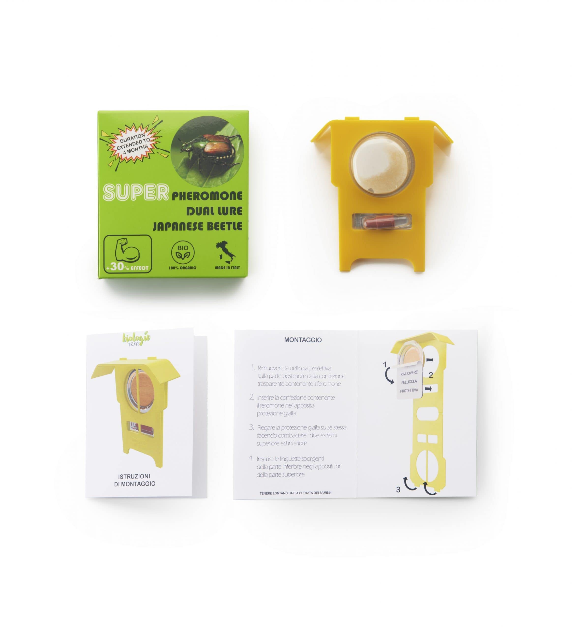 BIOLOGIC TRAP | Super Feromone Popillia Japonica, Doppia Essenza, Efficace Cattura e Lunga Durata, 1 Ricarica